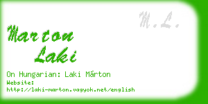 marton laki business card